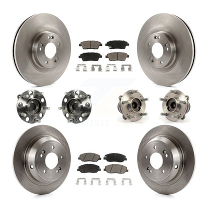 Kit de plaquettes de Rotor de frein, roulement de moyeu avant et arrière (10 pièces) pour Hyundai Genesis 2012 3.8