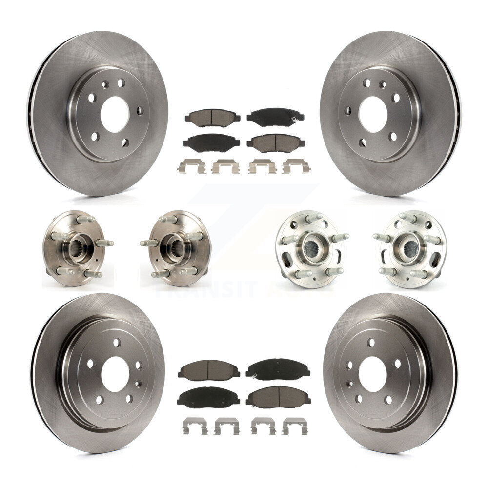 Kit de rotors et plaquettes de frein à disque, roulements de moyeu avant et arrière (10 pièces) pour Cadillac CTS