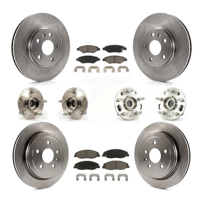 Kit de rotors et plaquettes de frein à disque, roulements de moyeu avant et arrière (10 pièces) pour Cadillac CTS