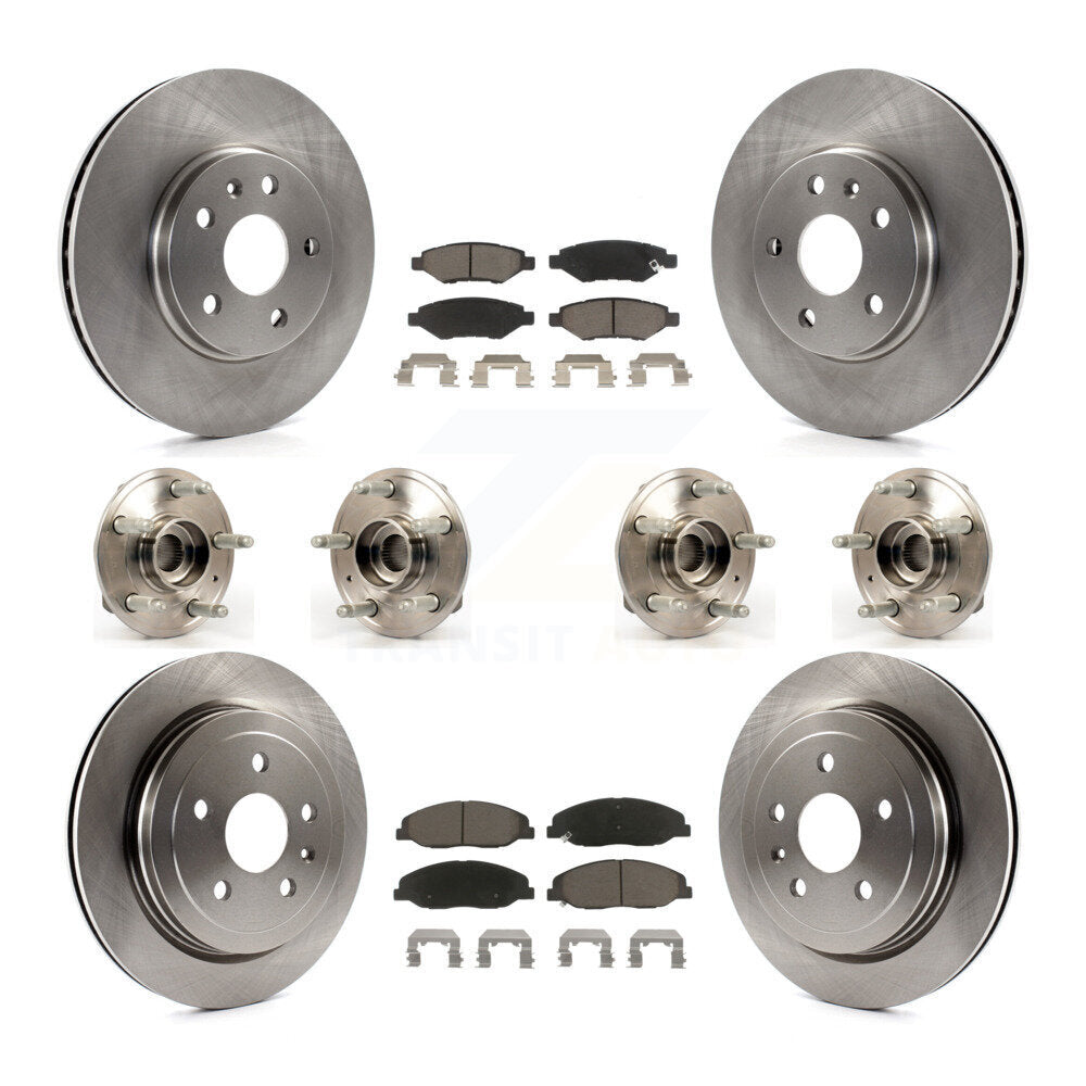 Kit de rotors et plaquettes de frein à disque, roulements de moyeu avant et arrière (10 pièces) pour Cadillac CTS