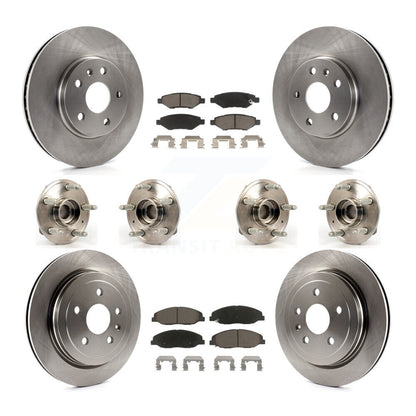 Kit de rotors et plaquettes de frein à disque, roulements de moyeu avant et arrière (10 pièces) pour Cadillac CTS