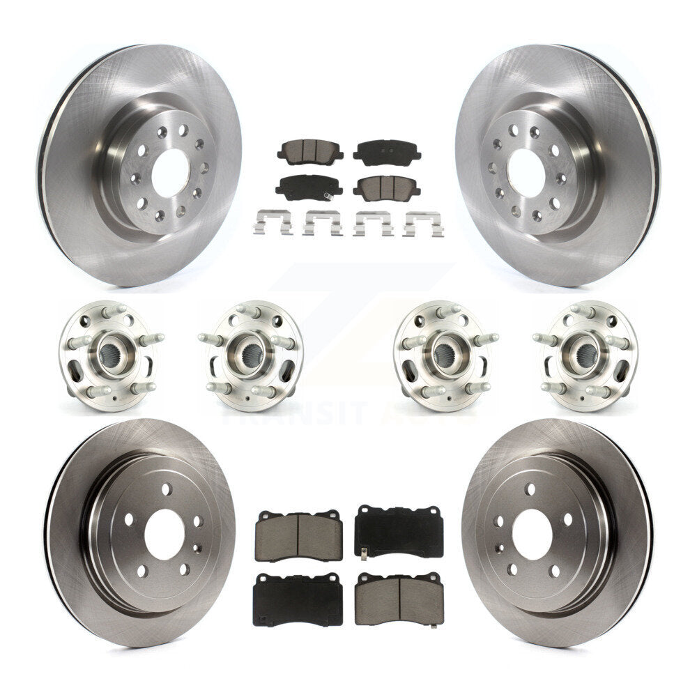 Kit de rotors et plaquettes de frein à disque, roulements de moyeu avant et arrière (10 pièces) pour Cadillac CTS