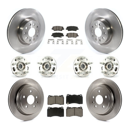 Kit de rotors et plaquettes de frein à disque, roulements de moyeu avant et arrière (10 pièces) pour Cadillac CTS