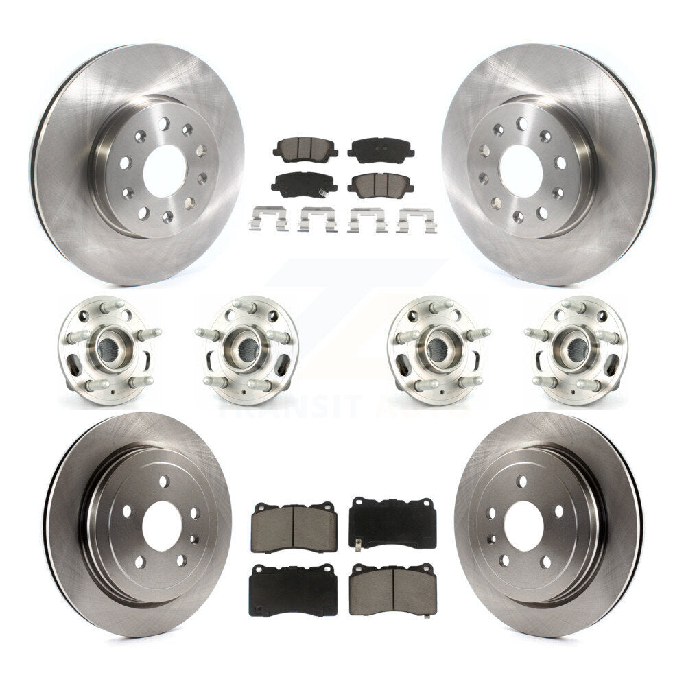 Kit de rotors et plaquettes de frein à disque, roulements de moyeu avant et arrière (10 pièces) pour Cadillac CTS