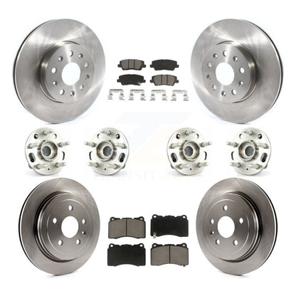 Kit de rotors et plaquettes de frein à disque, roulements de moyeu avant et arrière (10 pièces) pour Cadillac CTS