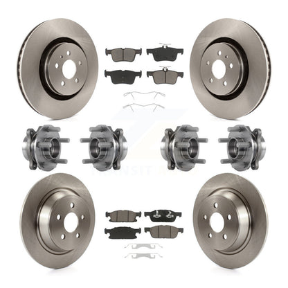 Kit de plaquettes de Rotor de frein, roulement de moyeu avant et arrière (10 pièces) pour Ford Edge Lincoln Nautilu