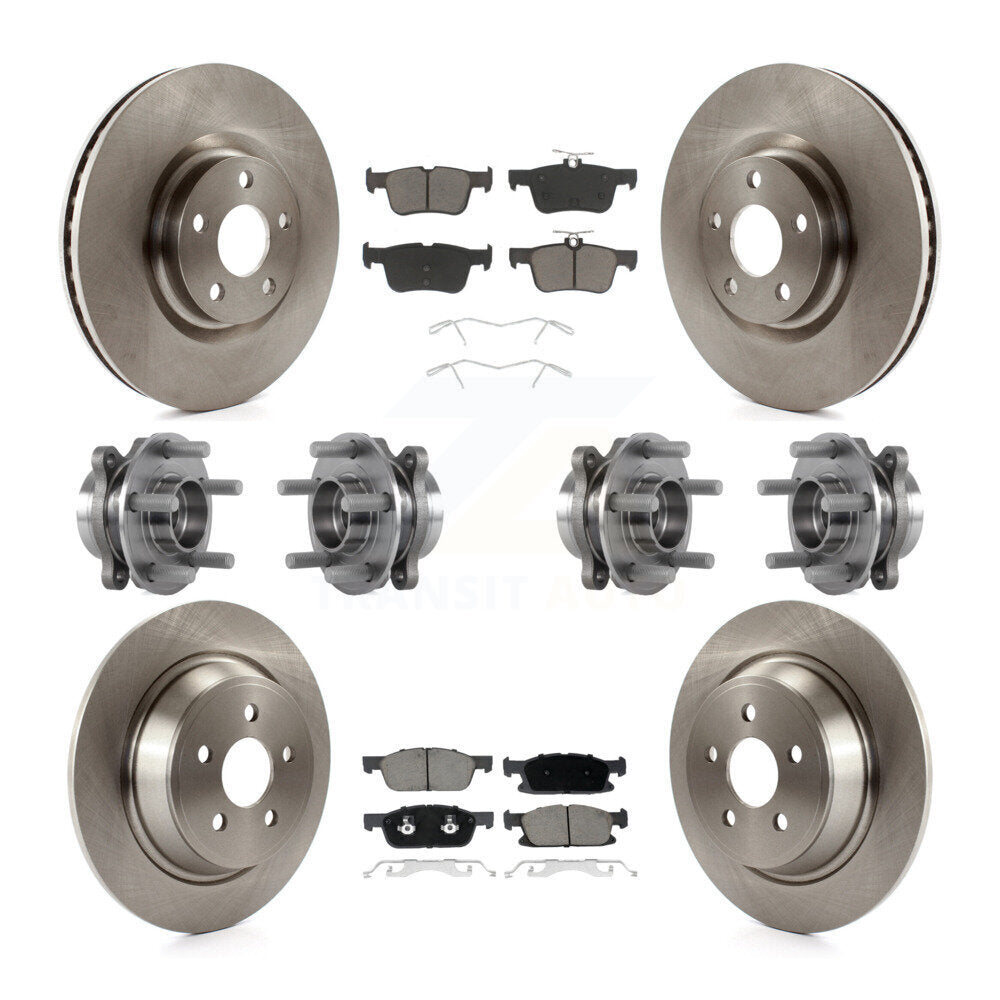 Kit de rotors et plaquettes de frein, roulement de moyeu avant et arrière (10 pièces) pour Lincoln Continental AW