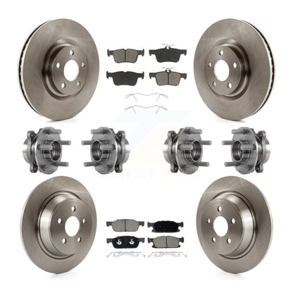 Kit de rotors et plaquettes de frein, roulement de moyeu avant et arrière (10 pièces) pour Lincoln Continental AW