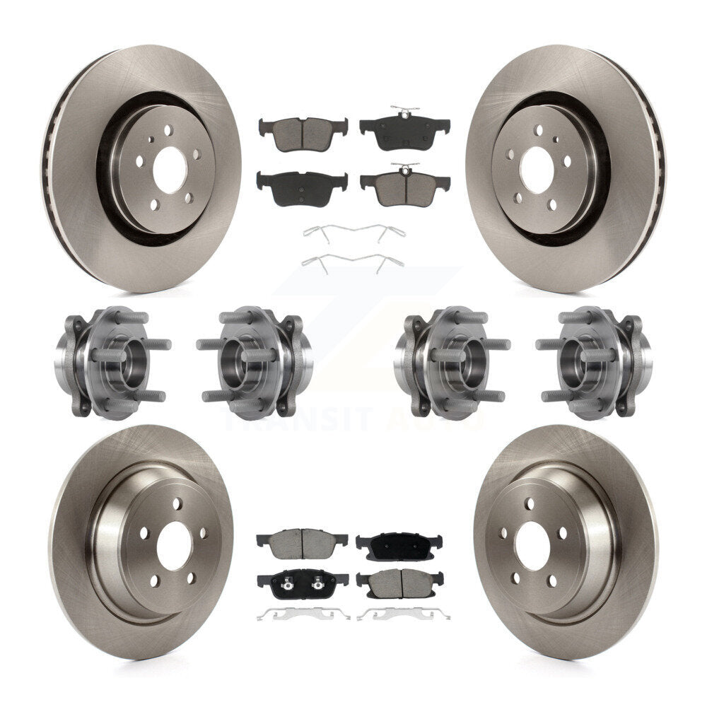 Kit de rotors et plaquettes de frein, roulement de moyeu avant et arrière (10 pièces) pour Lincoln Continental AW