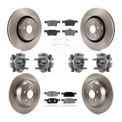 Kit de rotors et plaquettes de frein, roulement de moyeu avant et arrière (10 pièces) pour Lincoln Continental AW