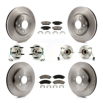 Kit de rotors et plaquettes de frein avec roulement de moyeu avant et arrière (10 pièces) pour Cadillac CTS Bas 06-07