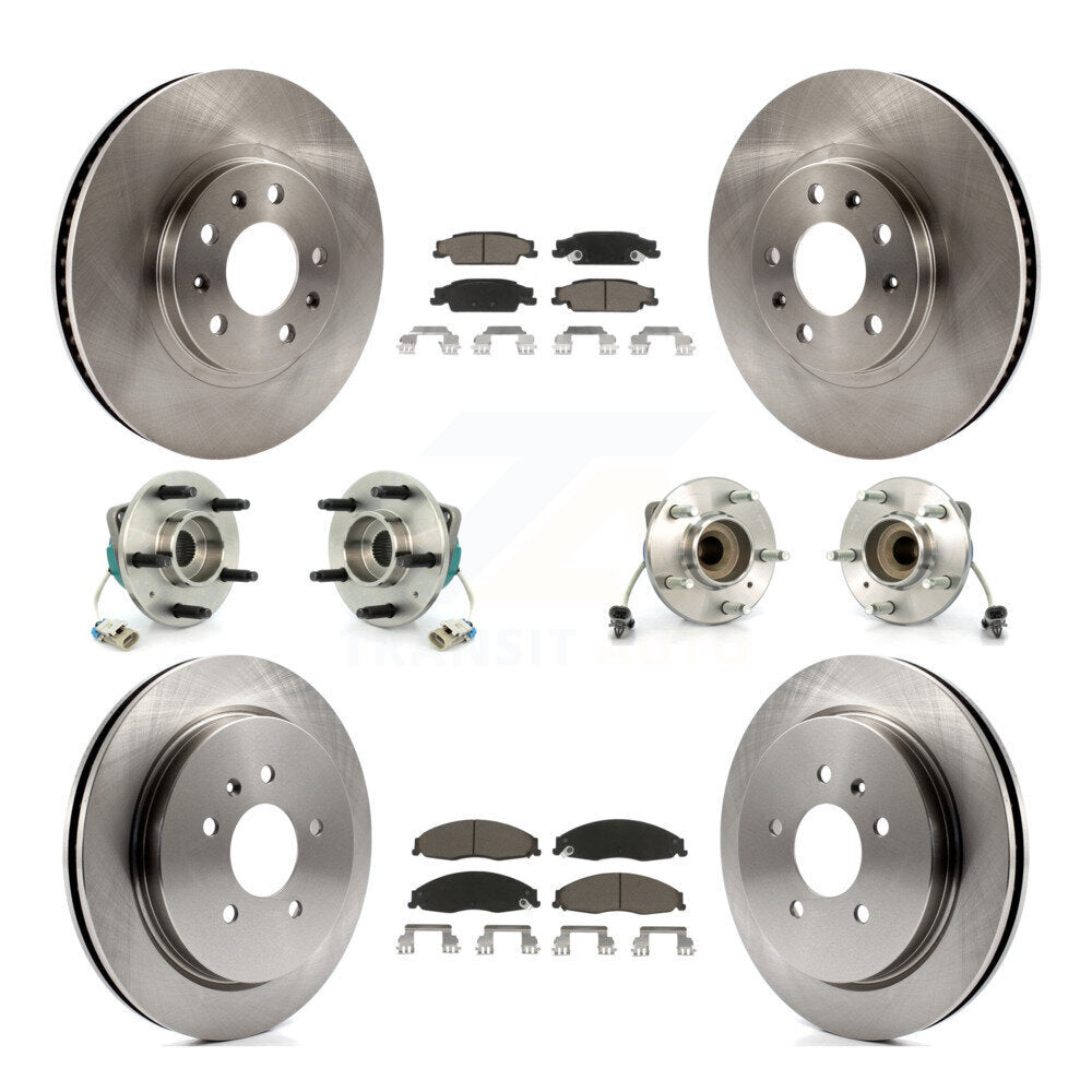 Kit de rotors et plaquettes de frein à disque, roulements de moyeu avant et arrière (10 pièces) pour Cadillac CTS