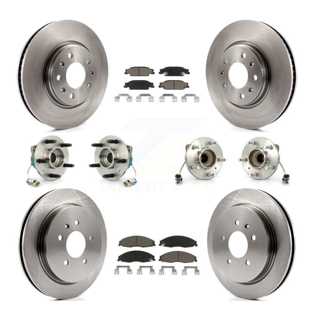 Kit de rotors et plaquettes de frein à disque, roulements de moyeu avant et arrière (10 pièces) pour Cadillac CTS