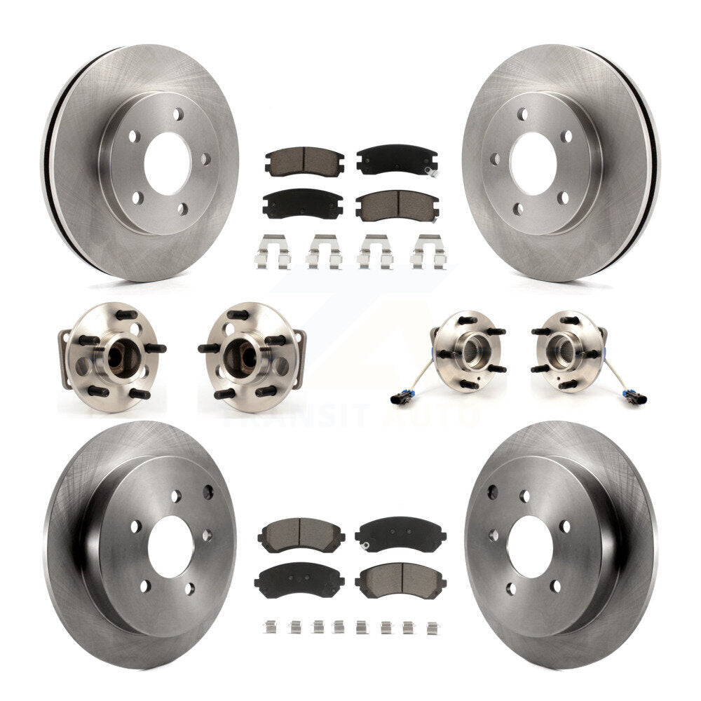 Kit de rotors et plaquettes de frein à disque, roulements de moyeu avant et arrière (10 pièces) pour Pontiac Aztek