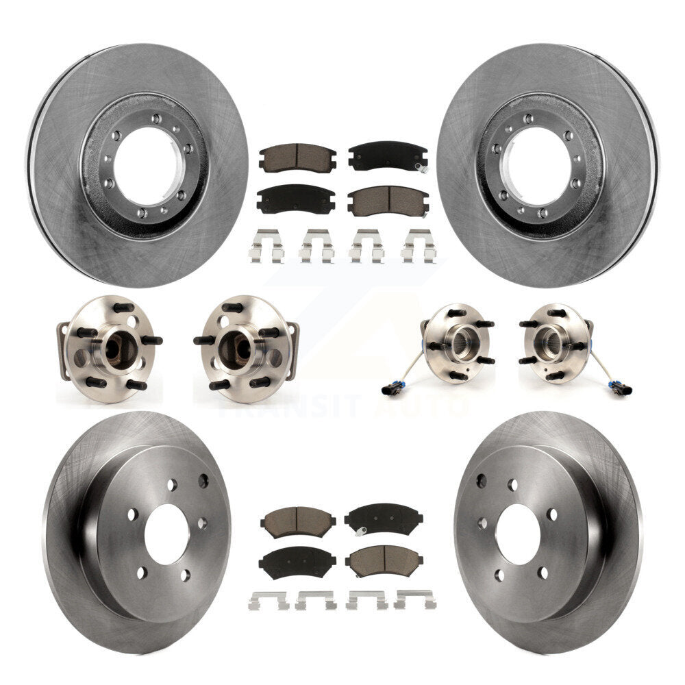 Kit de rotors et plaquettes de frein à disque, roulement de moyeu avant et arrière (10 pièces) pour Pontiac Montan