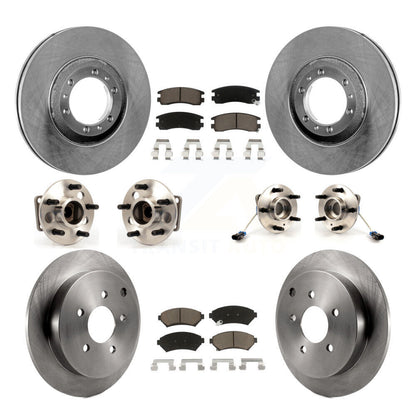 Kit de rotors et plaquettes de frein à disque, roulement de moyeu avant et arrière (10 pièces) pour Pontiac Montan