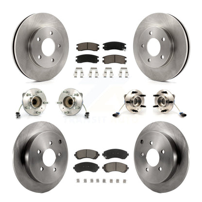Kit de Rotor et plaquettes de frein à disque, roulement de moyeu avant et arrière (10 pièces) pour Buick Rendezvou