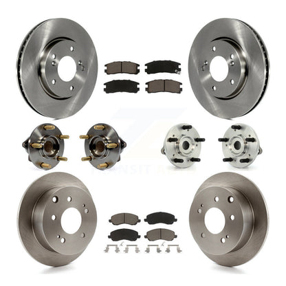 Kit de rotors et plaquettes de frein avec roulement de moyeu avant et arrière (10 pièces) pour Mitsubishi Galan 10-12