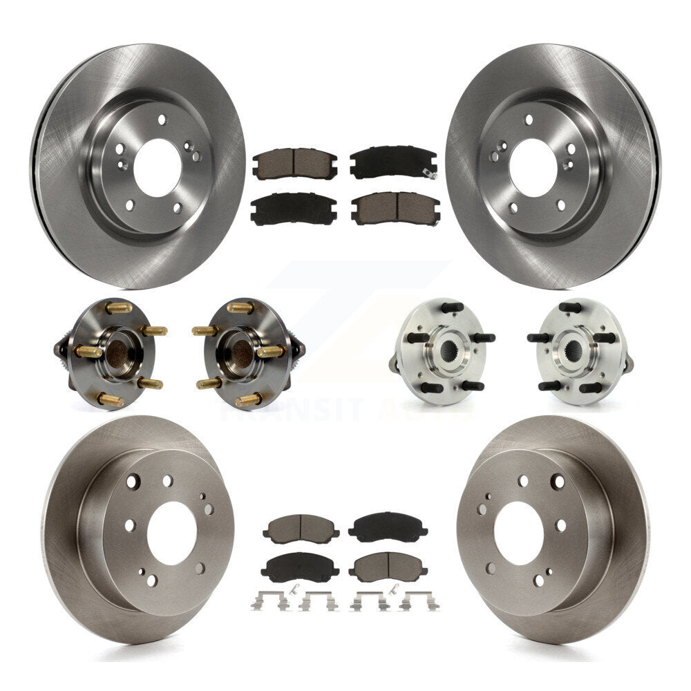 Kit de plaquettes de Rotor de frein, roulement de moyeu avant et arrière (10 pièces) pour Mitsubishi Eclipse Galan