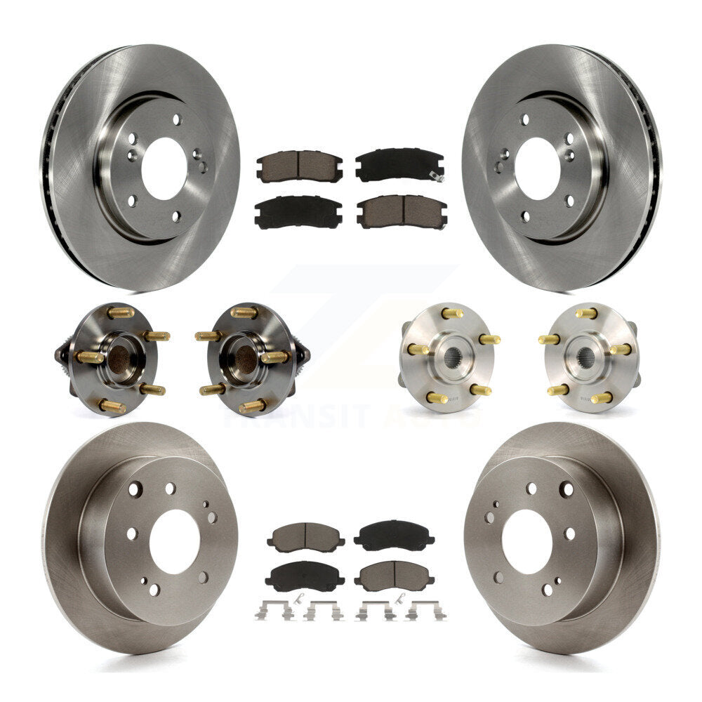 Kit de rotor et de plaquettes de frein à disque, roulement de moyeu avant et arrière (10 pièces) pour Mitsubishi Galan