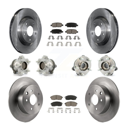 Kit de rotors et plaquettes de frein à disque, roulements de moyeu avant et arrière (10 pièces) pour Nissan Altima