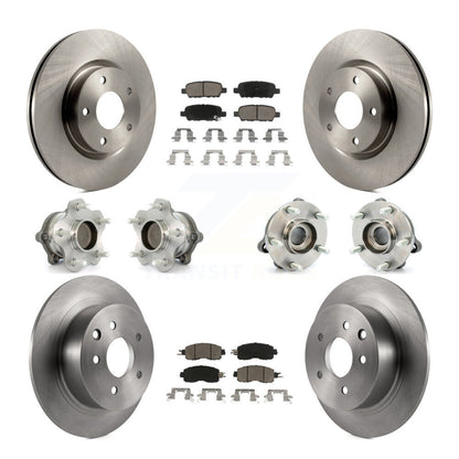 Kit de rotors et plaquettes de frein à disque, roulements de moyeu avant et arrière (10 pièces) pour Nissan Altima