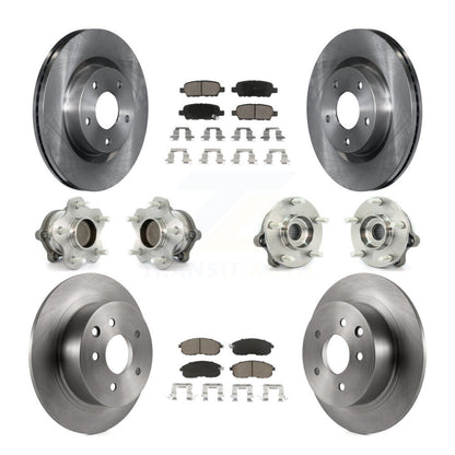 Kit de rotors et plaquettes de frein à disque, roulements de moyeu avant et arrière (10 pièces) pour Nissan Altima