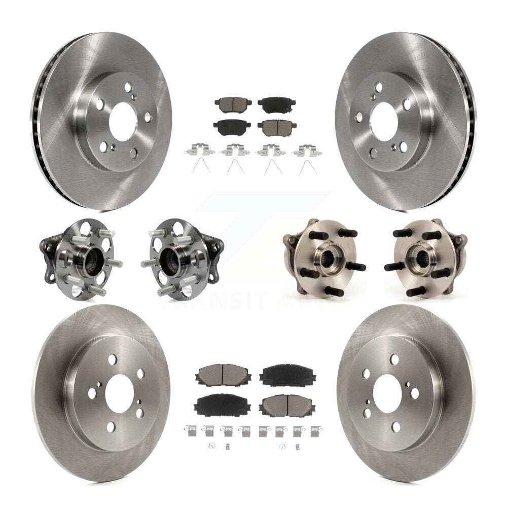 Kit de plaquettes de Rotor de frein à disque, roulement de moyeu avant et arrière (10 pièces) pour Toyota Prius Plug-I