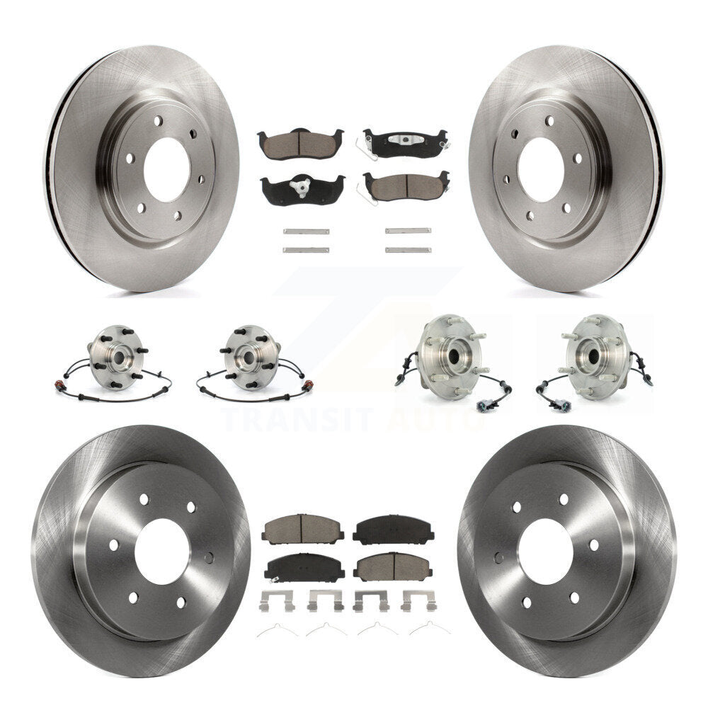 Kit de rotor et de plaquettes de frein, roulement de moyeu avant et arrière (10 pièces) pour INFINITI QX56 à partir de 04 0