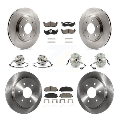 Kit de rotor et de plaquettes de frein, roulement de moyeu avant et arrière (10 pièces) pour INFINITI QX56 à partir de 04 0