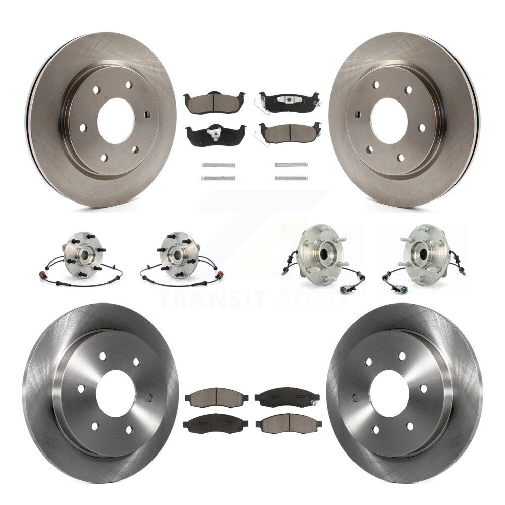Kit de rotors et plaquettes de frein à disque, roulements de moyeu avant et arrière (10 pièces) pour INFINITI QX56