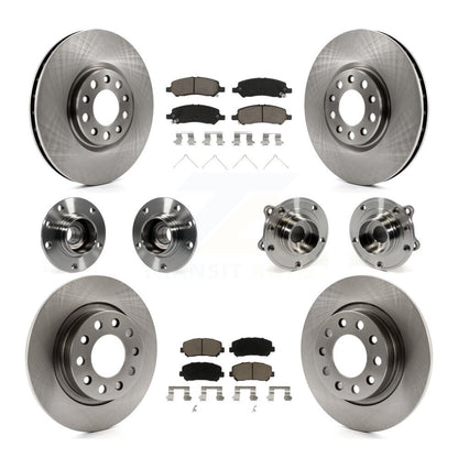Kit de plaquettes de rotor de frein à disque, roulement de moyeu avant et arrière (10 pièces) pour Dodge Dar 2013 – 2016