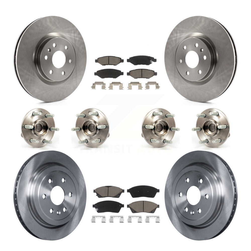 Kit de Rotor et de plaquettes de frein, roulement de moyeu avant et arrière (10 pièces) pour Cadillac SRX Saab 9-4