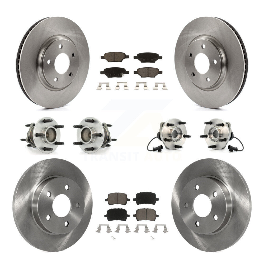 Kit de Rotor et de plaquettes de frein, roulement de moyeu avant et arrière (10 pièces) pour Chevrolet Malibu Pontia
