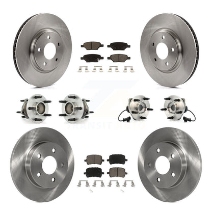 Kit de Rotor et de plaquettes de frein, roulement de moyeu avant et arrière (10 pièces) pour Chevrolet Malibu Pontia