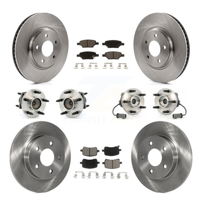 Kit de rotors et plaquettes de frein, roulement de moyeu avant et arrière (10 pièces) pour Chevrolet Cobalt Satur