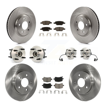 Kit de rotors et plaquettes de frein à disque, roulements de moyeu avant et arrière (10 pièces) pour Saturn Ion
