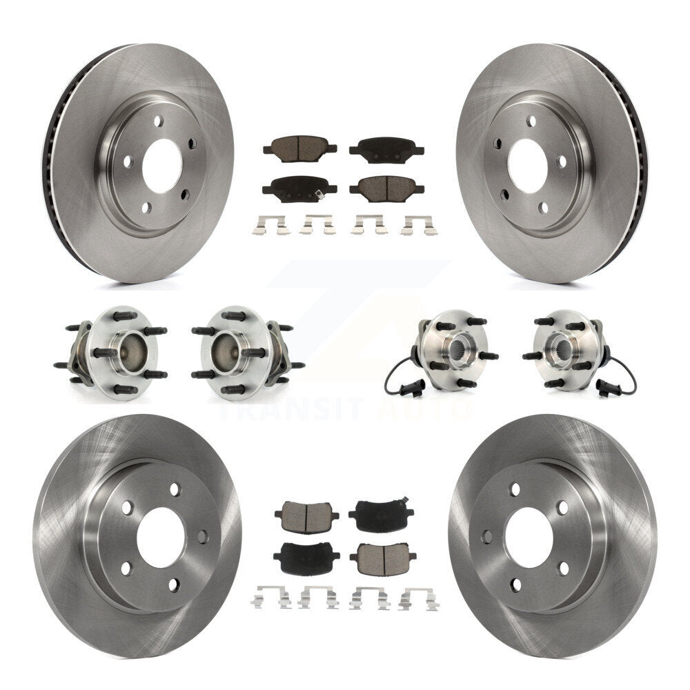 Kit de Rotor et plaquettes de frein, roulement de moyeu avant et arrière (10 pièces) pour Chevrolet Malibu HHR G