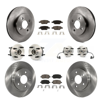 Kit de Rotor et de plaquettes de frein, roulement de moyeu avant et arrière (10 pièces) pour Pontiac G5 4 roues AB