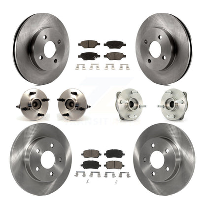 Kit de rotor et de plaquettes de frein, roulement de moyeu avant et arrière (10 pièces) pour Pontiac G5 non AB 07-10