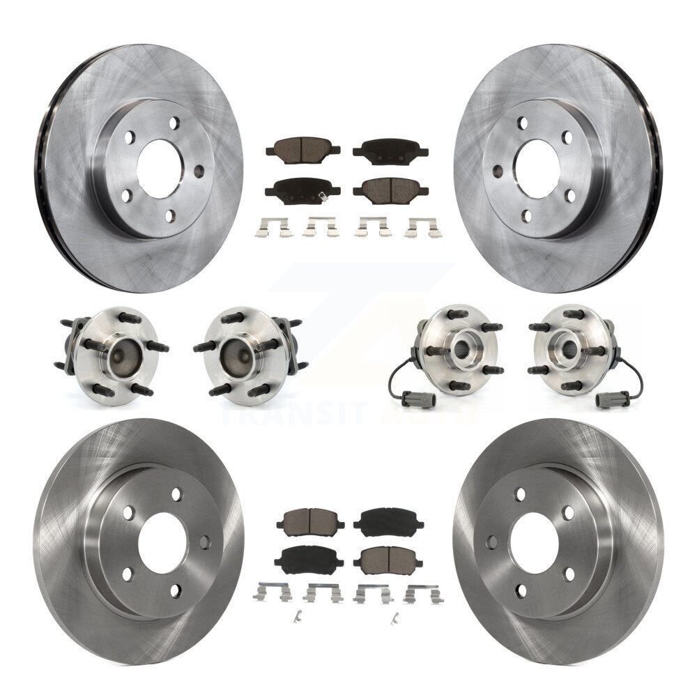 Kit de rotors et plaquettes de frein à disque, roulements de moyeu avant et arrière (10 pièces) pour Pontiac G5
