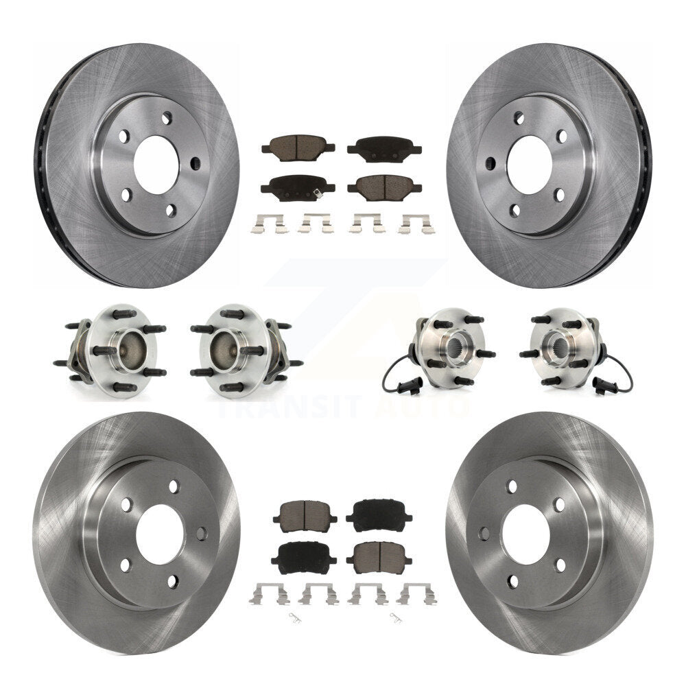 Kit de Rotor et de plaquettes de frein, roulement de moyeu avant et arrière (10 pièces) pour Chevrolet Malibu Pontia