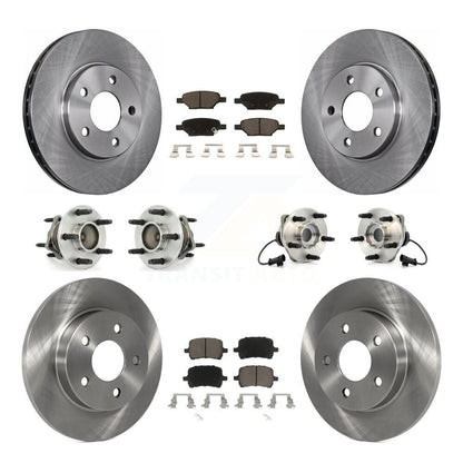 Kit de Rotor et de plaquettes de frein, roulement de moyeu avant et arrière (10 pièces) pour Chevrolet Malibu Pontia