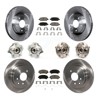 Kit de Rotor et plaquettes de frein à disque, roulement de moyeu avant et arrière (10 pièces) pour Nissan Rogue AW