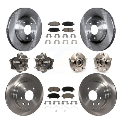 Kit de rotors et plaquettes de frein, roulement de moyeu avant et arrière (10 pièces) pour Nissan Rogue Select AW
