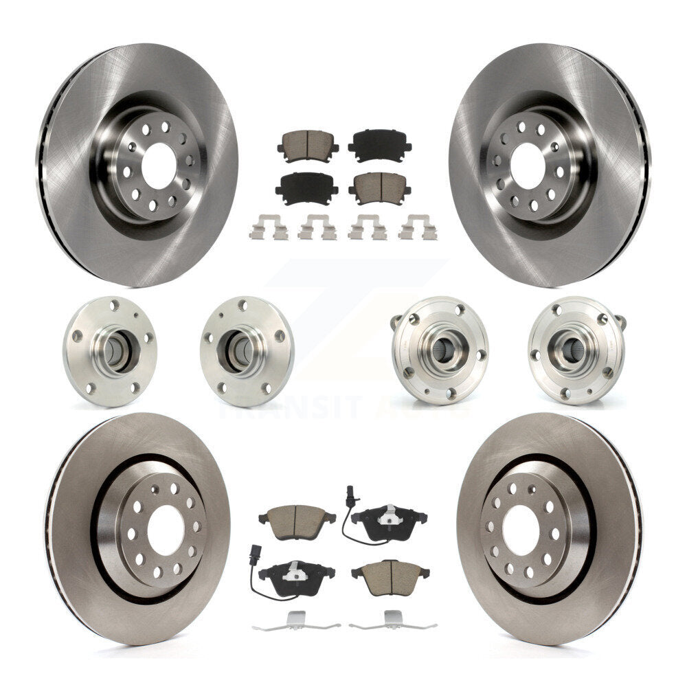Kit de plaquettes de Rotor de frein à disque, roulement de moyeu avant et arrière (10 pièces) pour Volkswagen Passat C