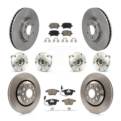 Kit de rotors et plaquettes de frein à disque, roulements de moyeu avant et arrière (10 pièces) pour Volkswagen CC