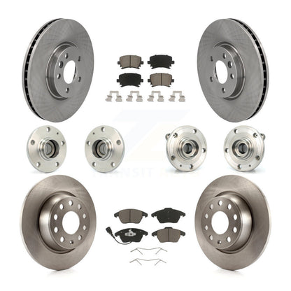 Kit de rotors et plaquettes de frein à disque, roulements de moyeu avant et arrière (10 pièces) pour Volkswagen CC