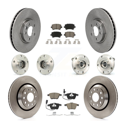 Kit de rotors et plaquettes de frein à disque, roulements de moyeu avant et arrière (10 pièces) pour Volkswagen CC