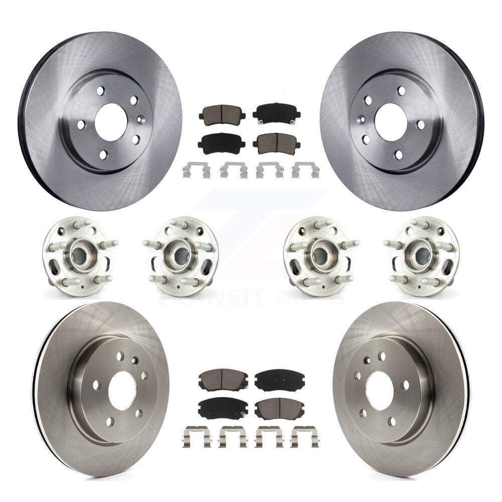 Kit de rotors et plaquettes de frein, roulement de moyeu avant et arrière (10 pièces) pour Chevrolet Malibu Impal